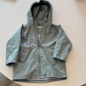 Zara Kids Sage green Hooded Raincoat size 2-3 years